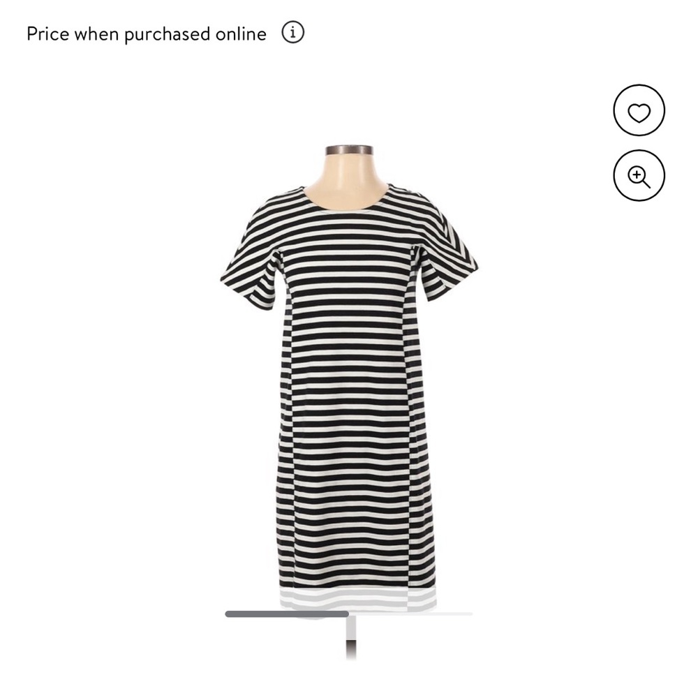 J Crew Striped Exposed Zipper Back Sz Xxs